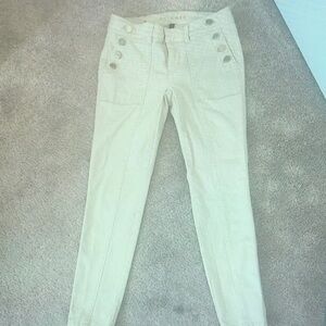 Women's Cream Straight Leg Pants